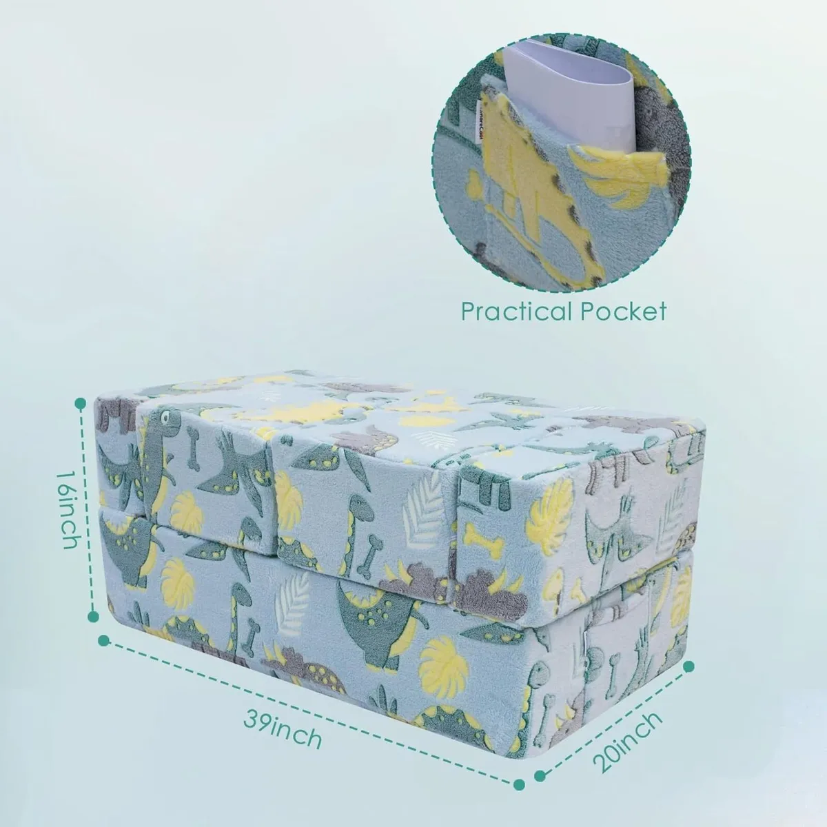 Kids Sofa Bed Toddler Armchair Couch Glow in The - Image 3