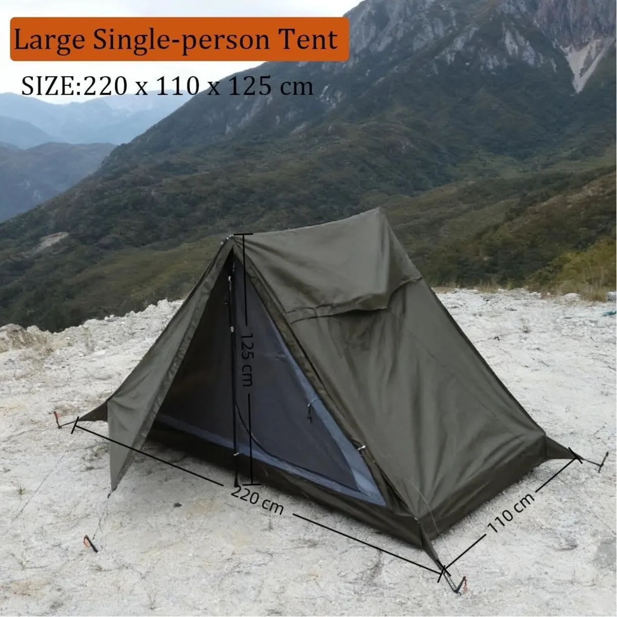 Lightweight One Man Tent Waterproof +mm Backpackin - Image 4