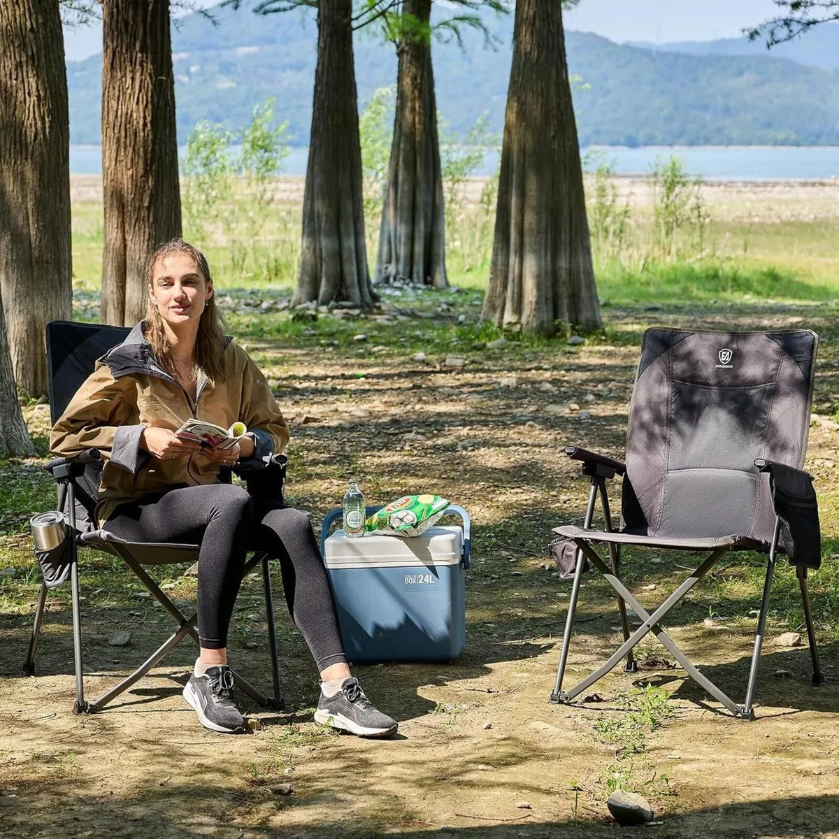 Luxury Camping Chair Folding for Adults Heavy - Image 2