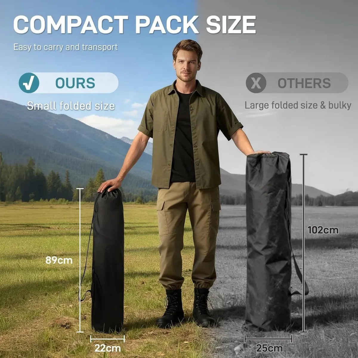 Luxury Camping Chair Folding for Adults Heavy - Image 3