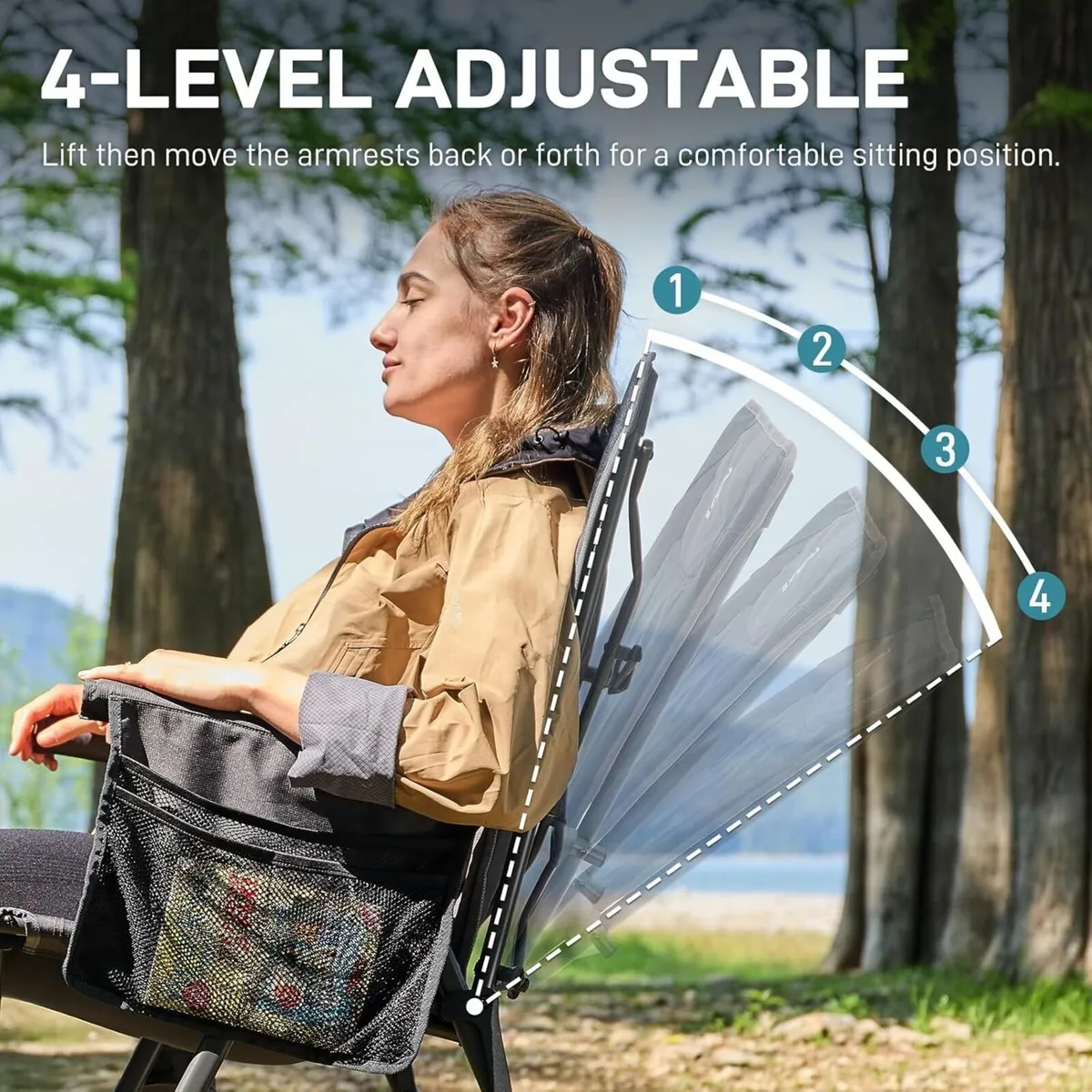 Luxury Camping Chair Folding for Adults Heavy - Image 4