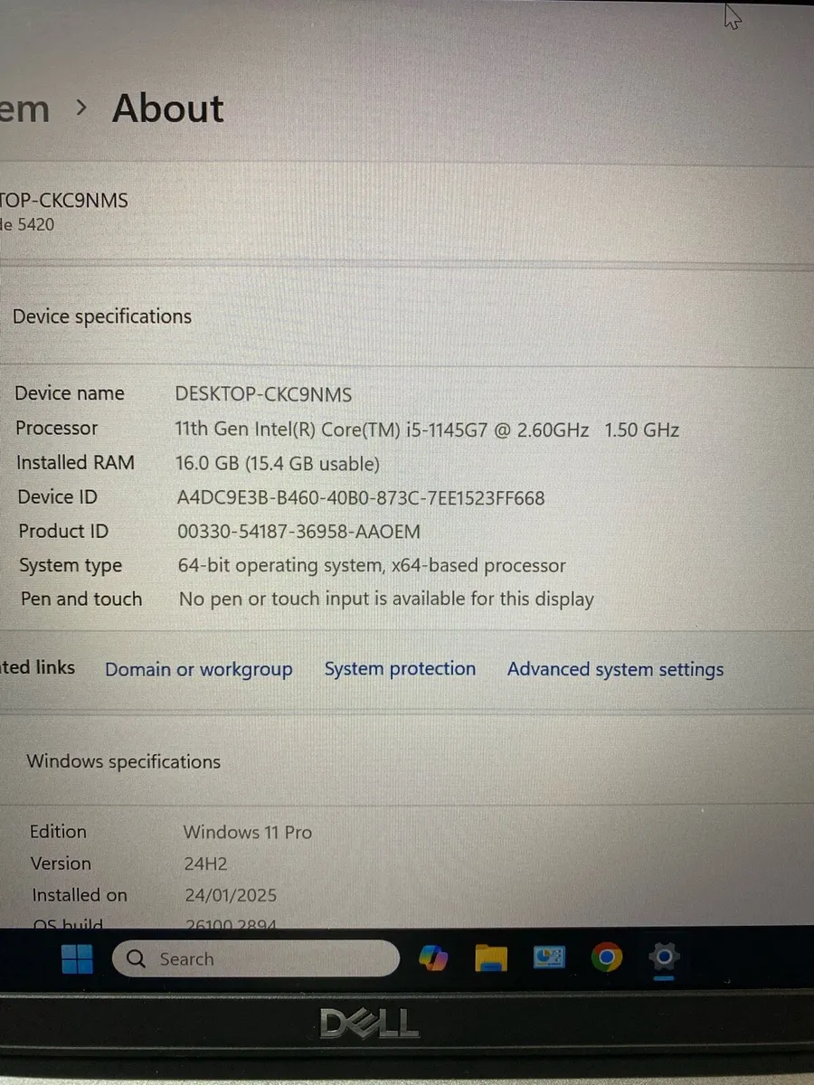 Dell laptop i5 pro 16/512 win 11 pro - Image 4