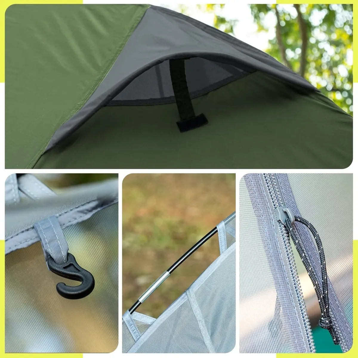 Tent 1/2 Person Two Doors Camping Ultralight - Image 4