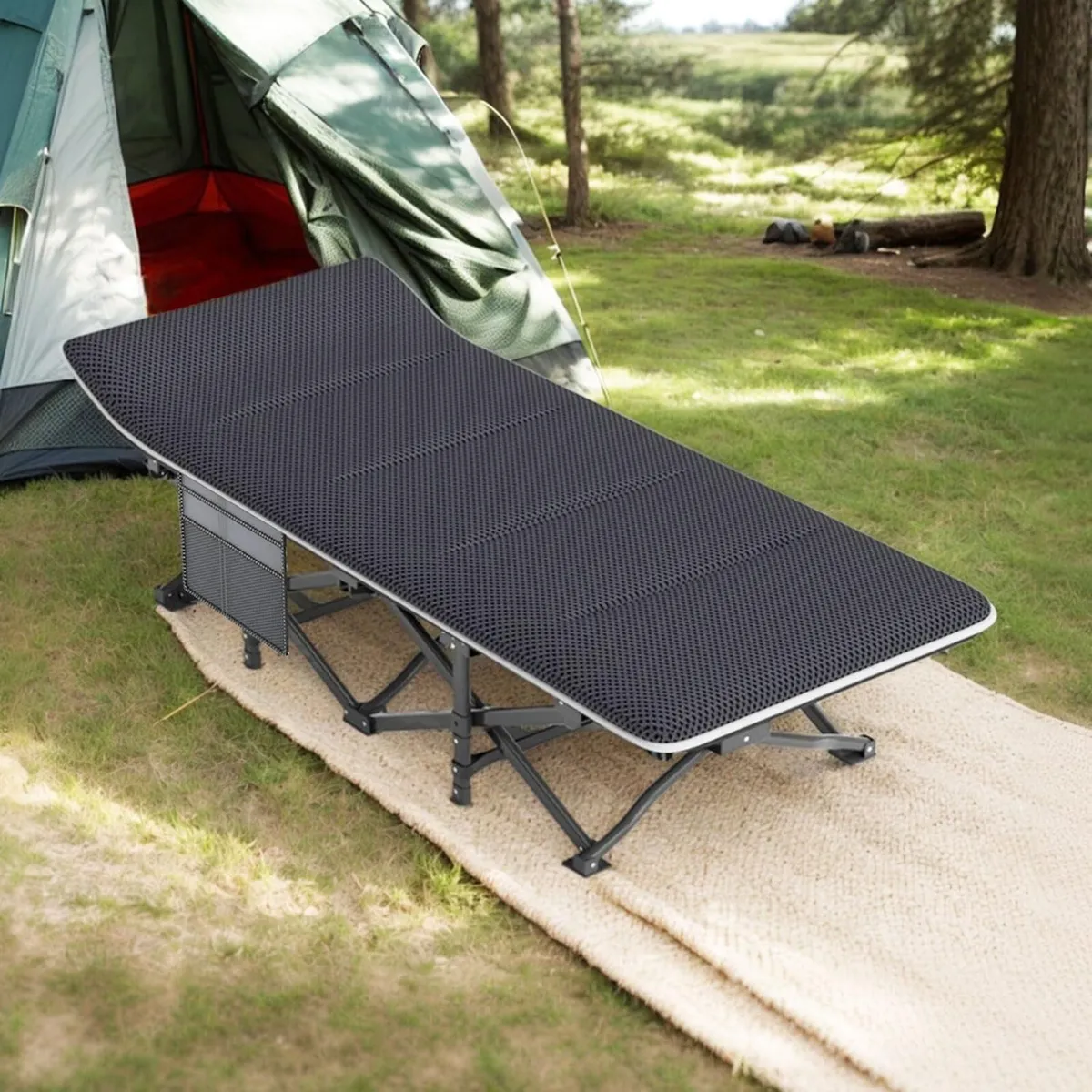 Camp Beds for Adults with Cushion Comfortable - Image 2