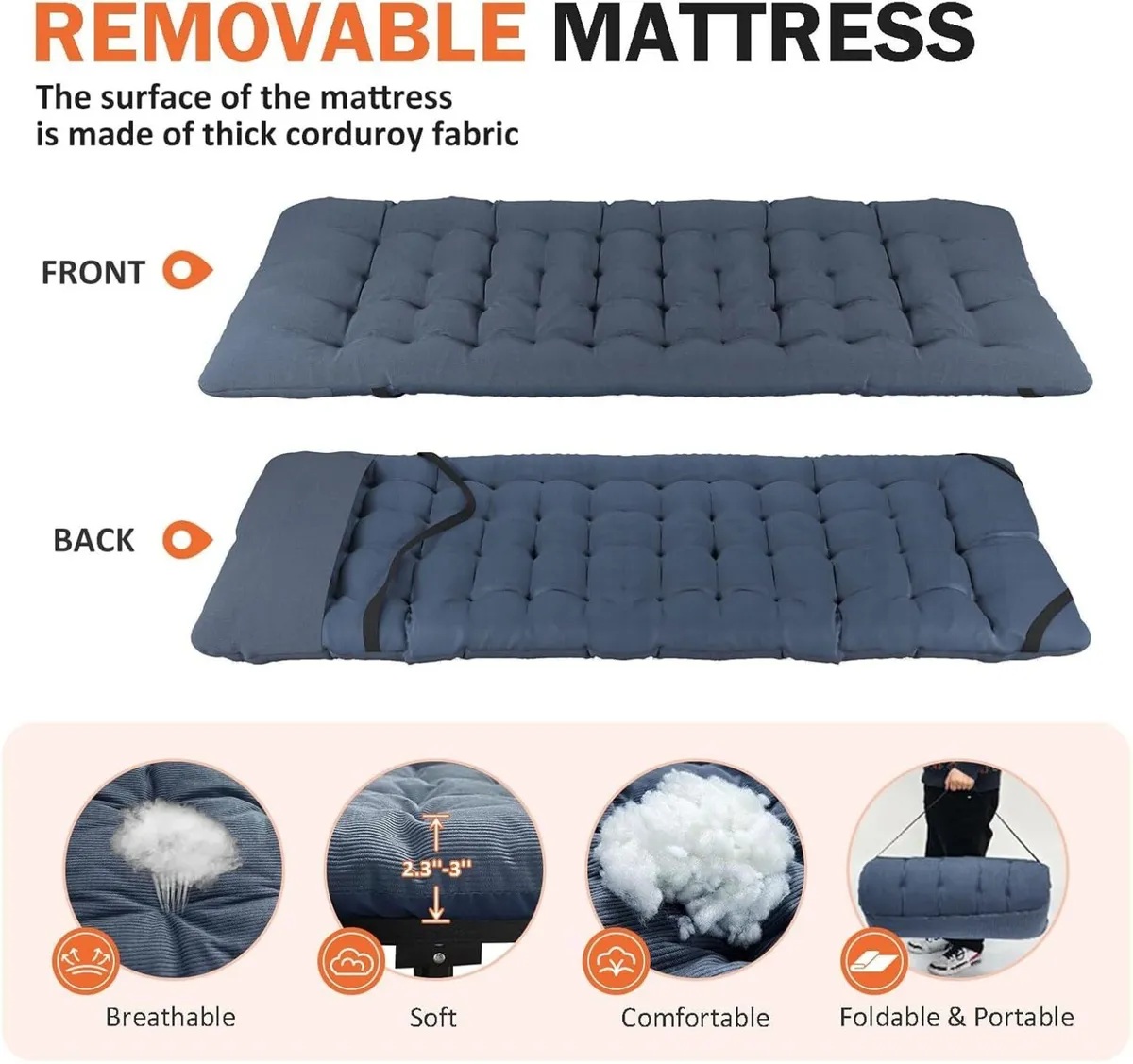 Camp Beds for Adults with Cushion Portable Tent - Image 4