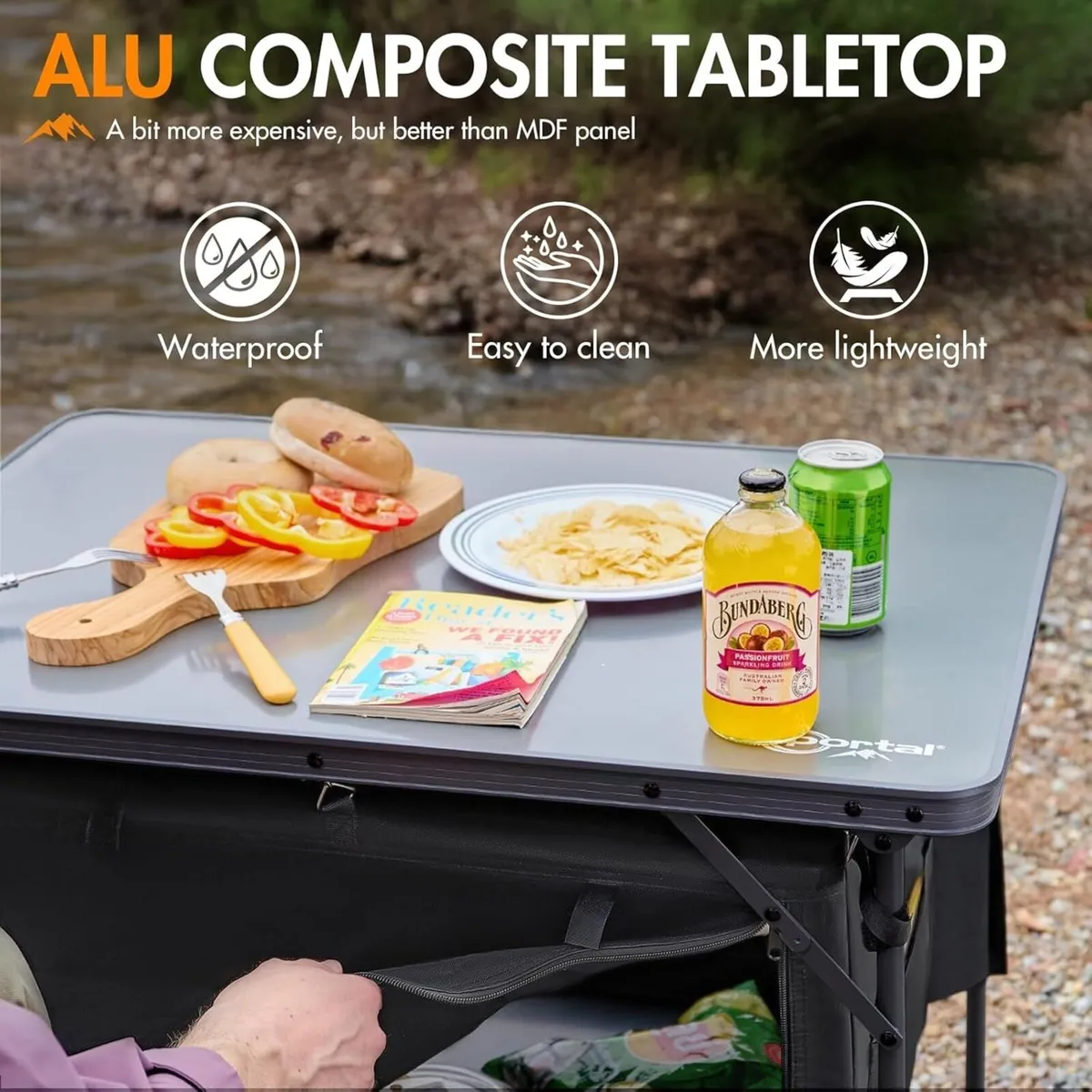 Folding Camping Table with Storage Removable - Image 4