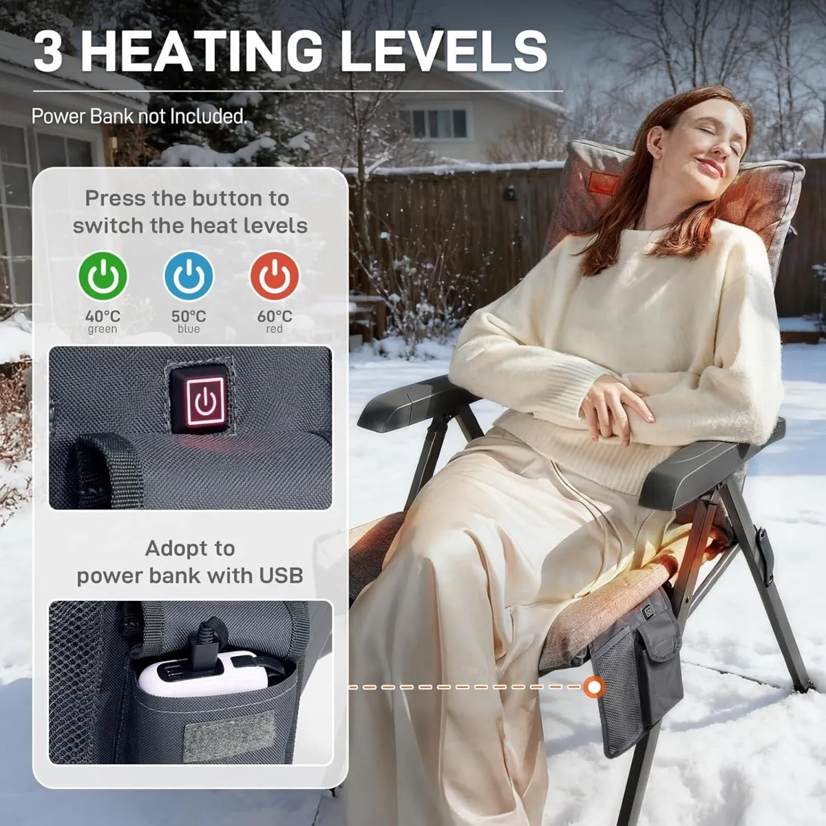 Heated Camping Chairs for Adults Heavy Duty 3 - Image 4