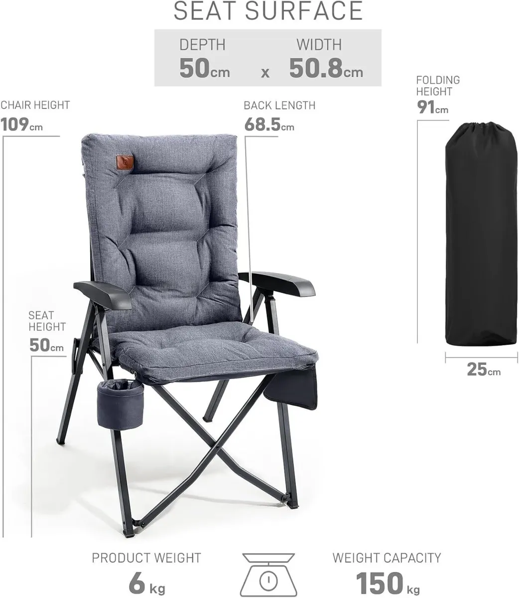 Luxury Camping Chairs for Adults Heavy Duty - Image 3