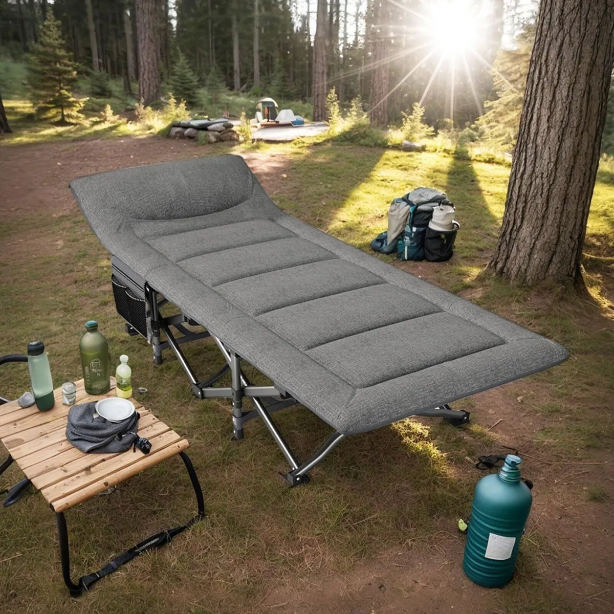 Camping Cot Folding Bed for Adults with Built-in - Image 2