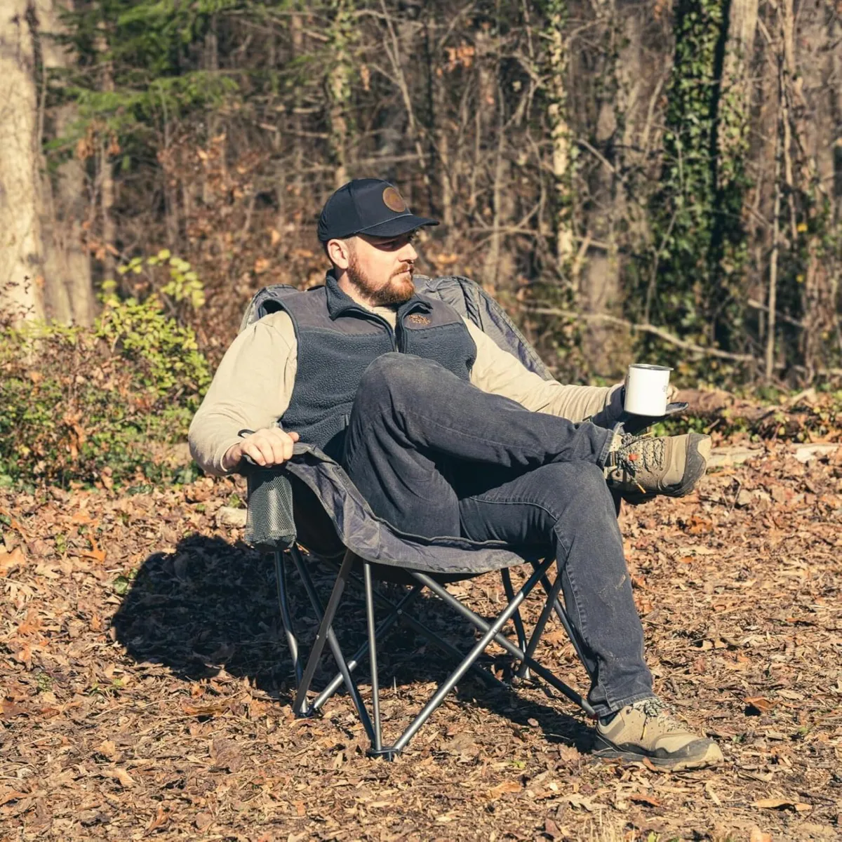 Oversized Camping Chair Comfort Padded Lounge - Image 2