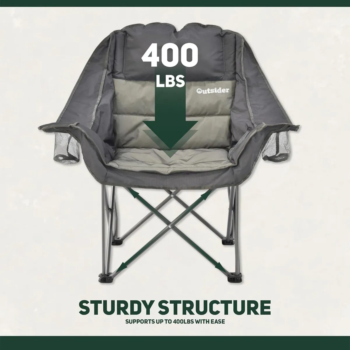 Oversized Camping Chair Comfort Padded Lounge - Image 4