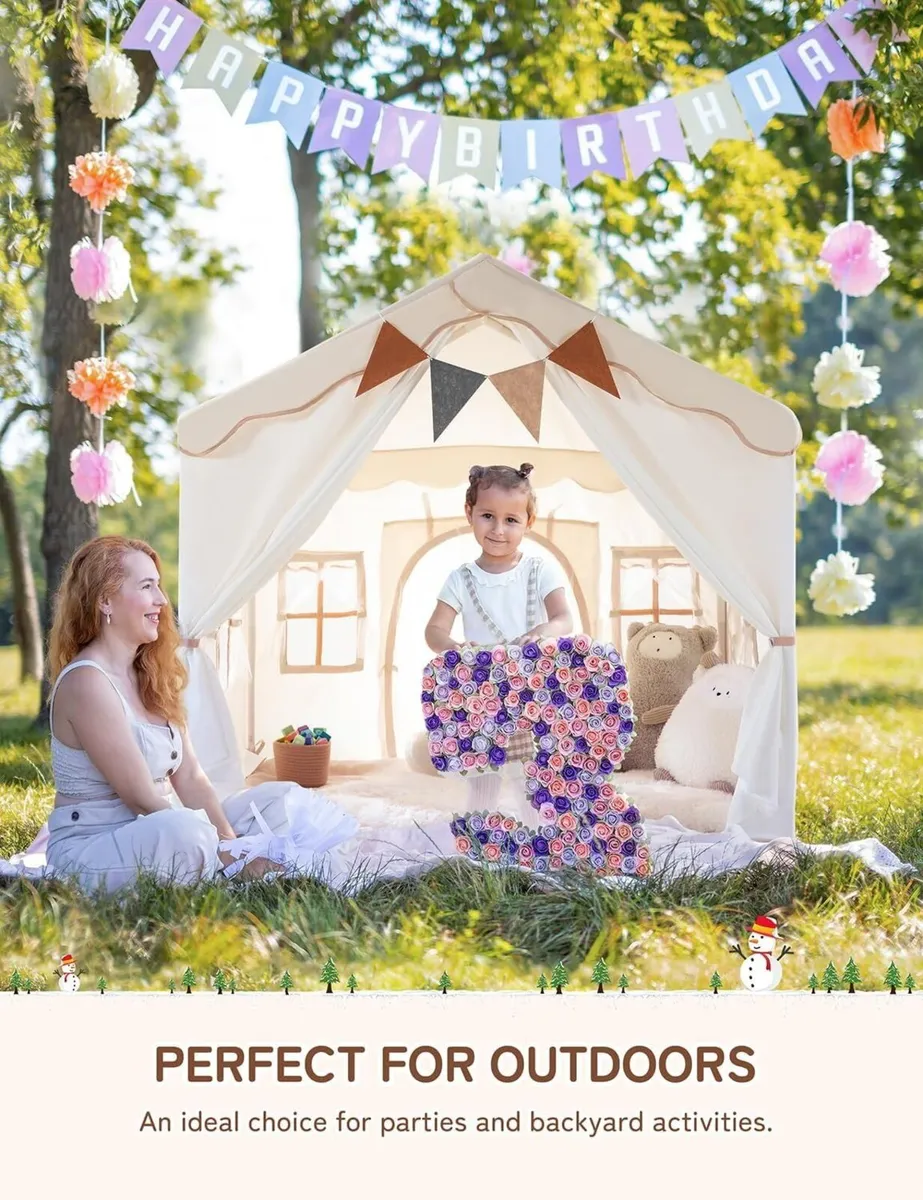 2-in-1 Kids Play House Tent for Girls Boys – - Image 2