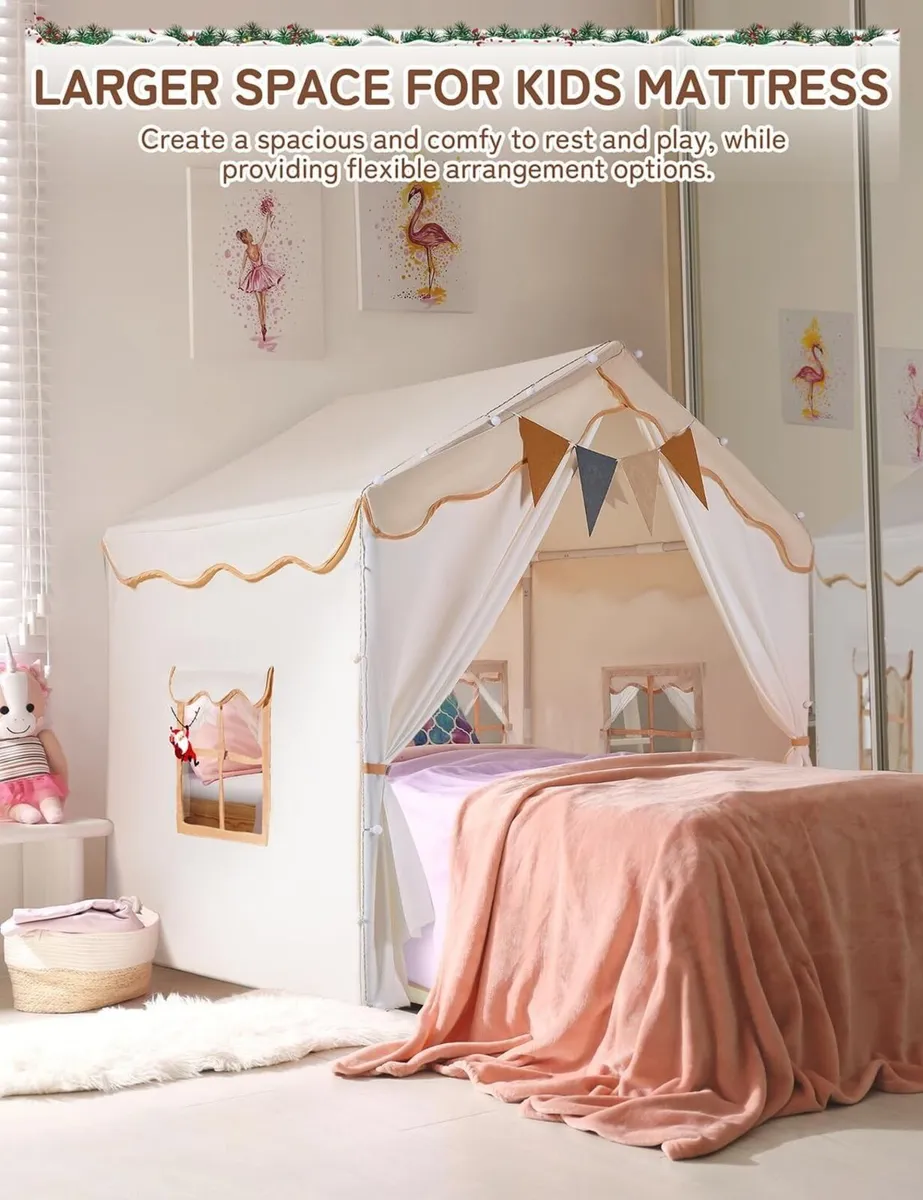 2-in-1 Kids Play House Tent for Girls Boys – - Image 4