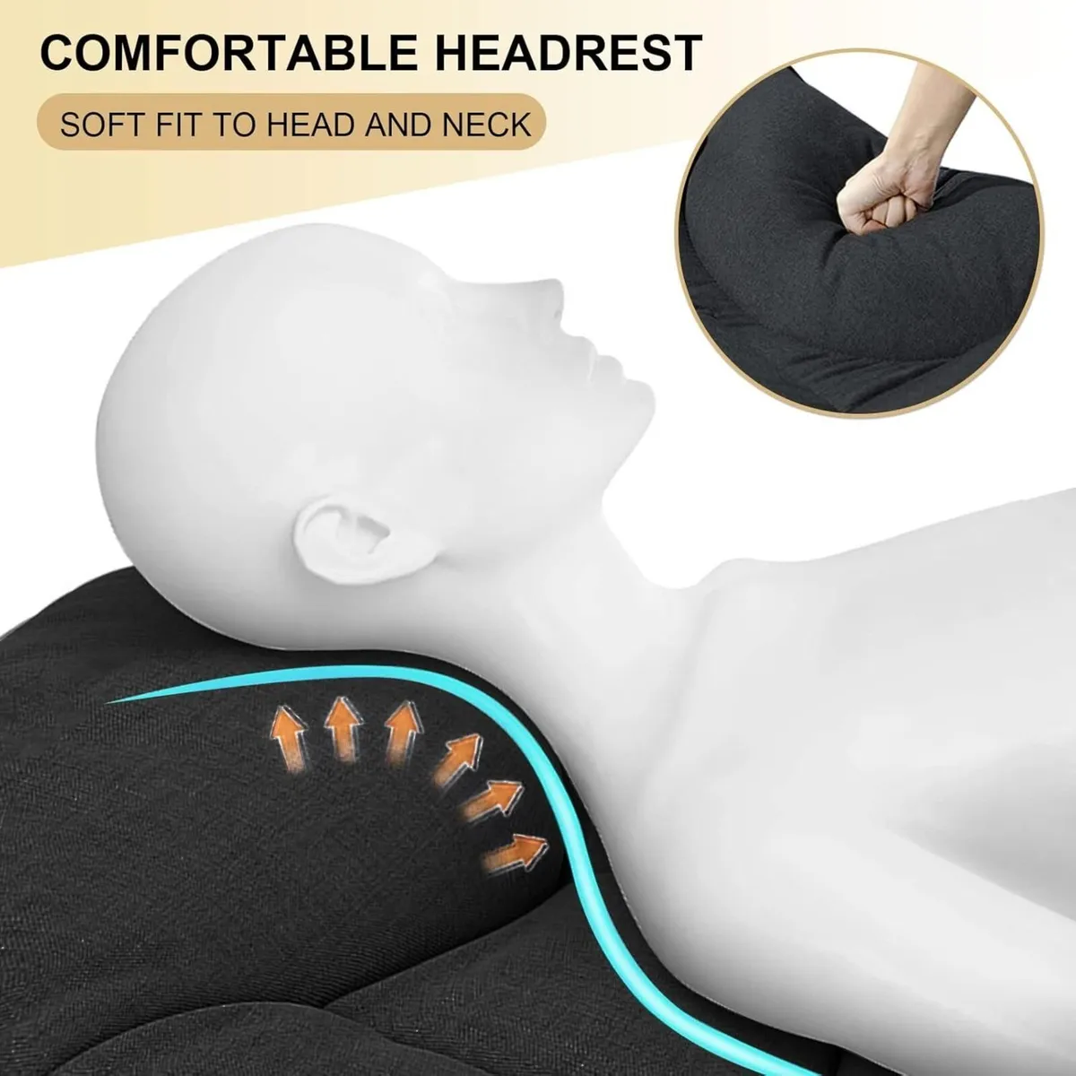 Camp Beds for Adults with Cushion and Pillow - Image 4