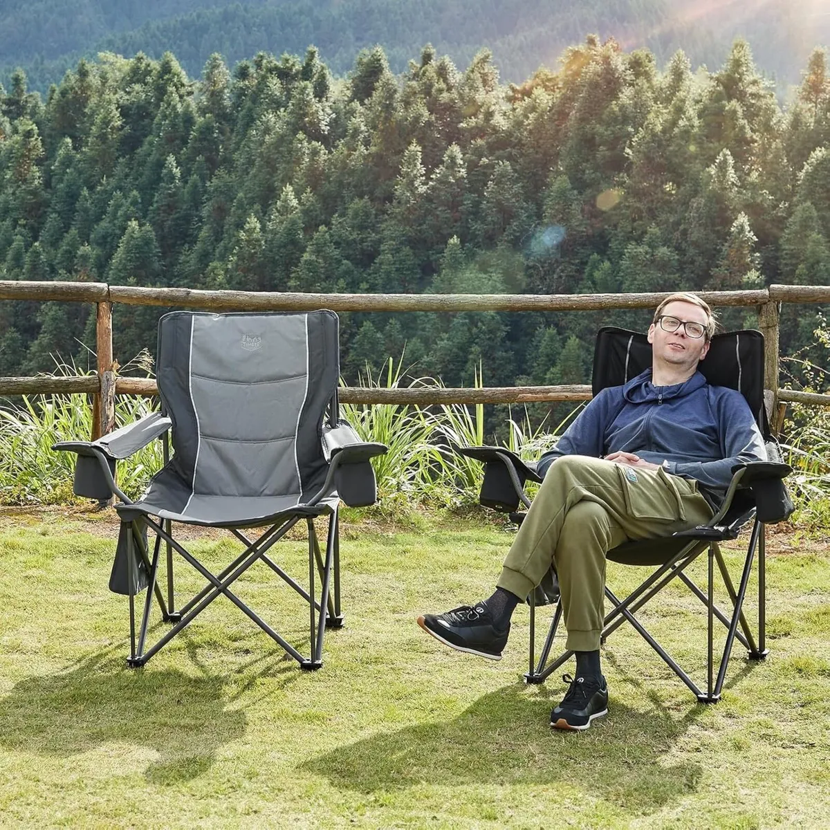 Camping Chairs for Adults Heavy Duty 200kg - Image 2