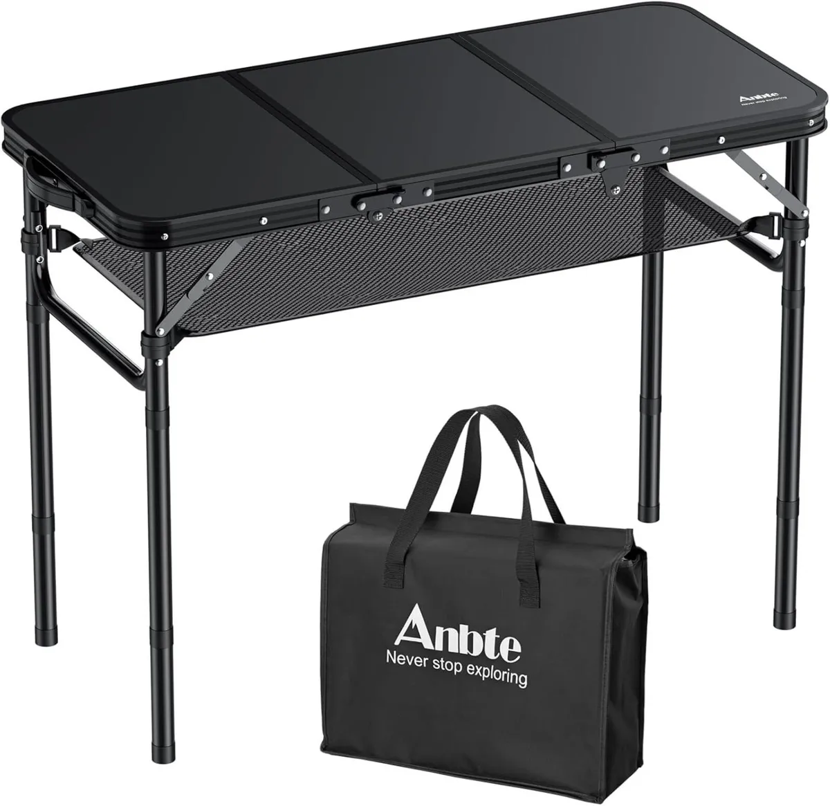 Folding Camping Table 88cm x 40cm Aluminum 3 - Image 1