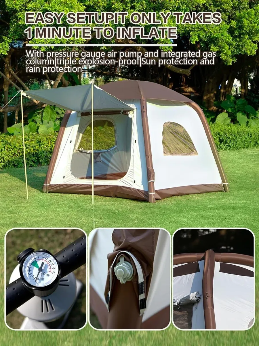 Inflatable Tent with Rainfly 2/4/6/8 Person tents - Image 2