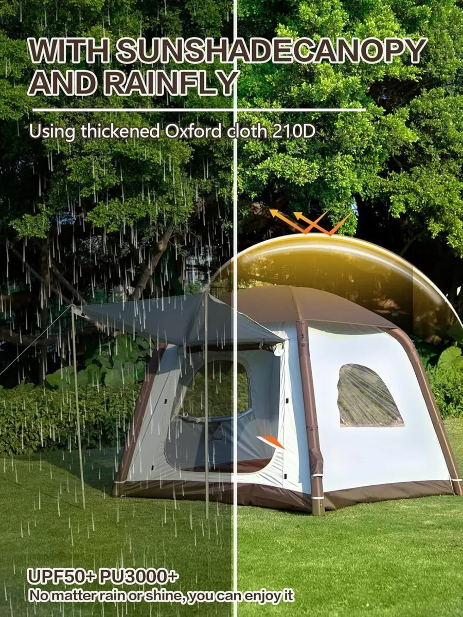 Inflatable Tent with Rainfly 2/4/6/8 Person tents - Image 3