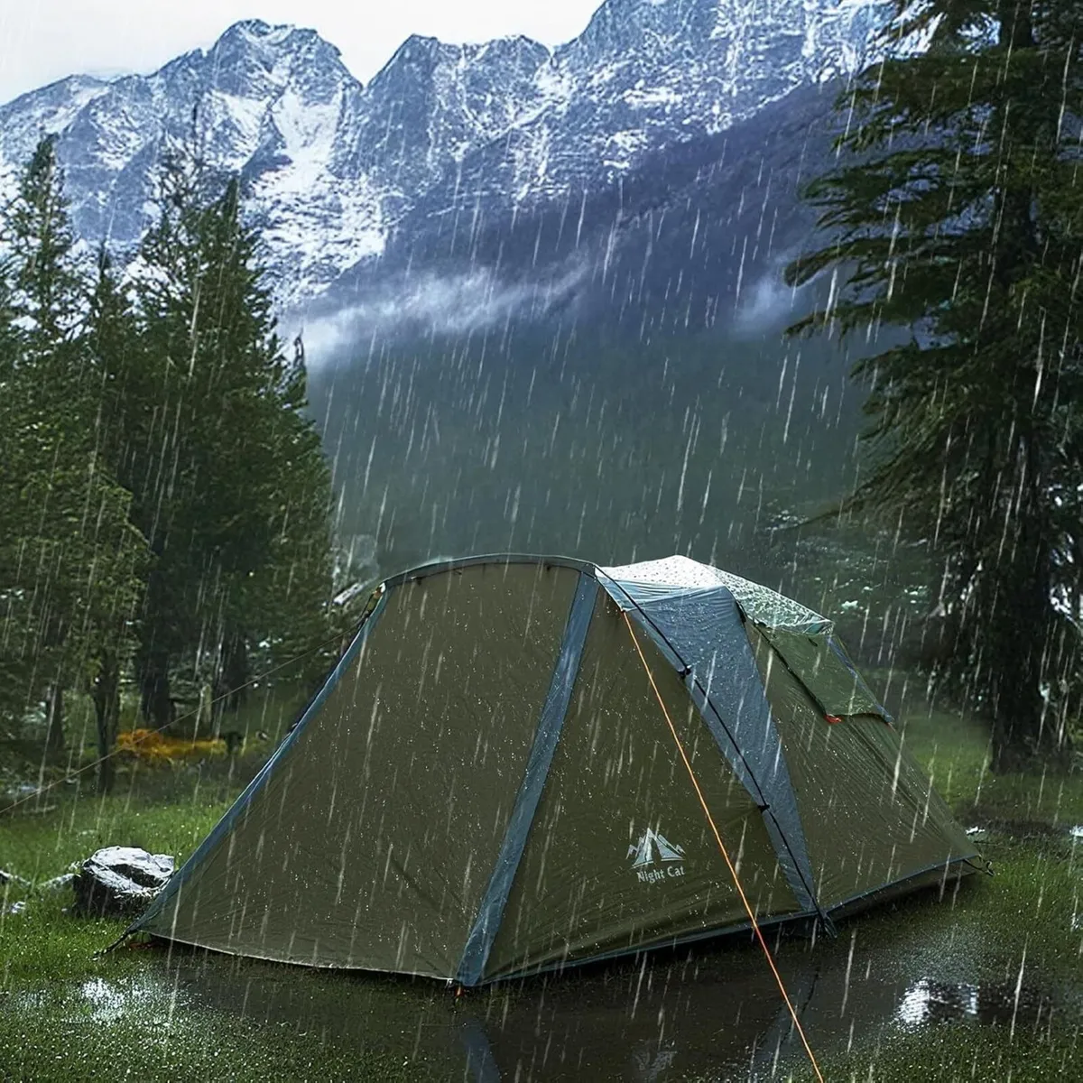 Pop Up Tent 4 Person: Waterproof Car Camping with - Image 2