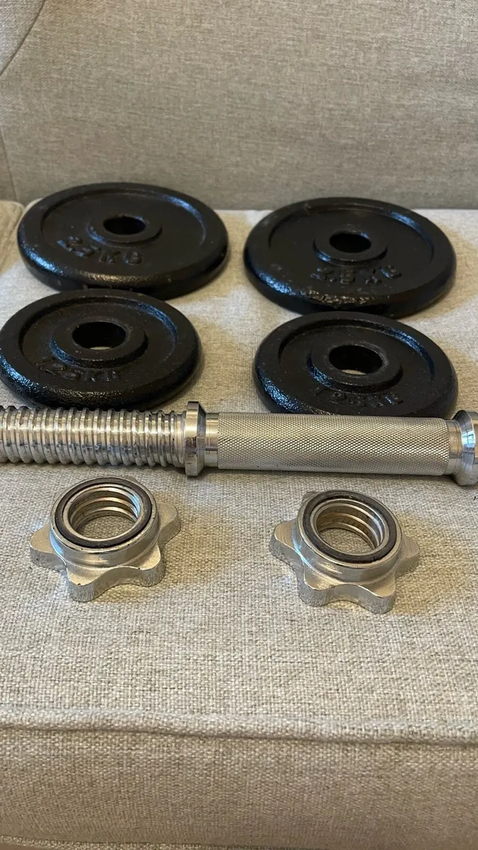 2x10kg adjustable steel Dumbells - Image 2