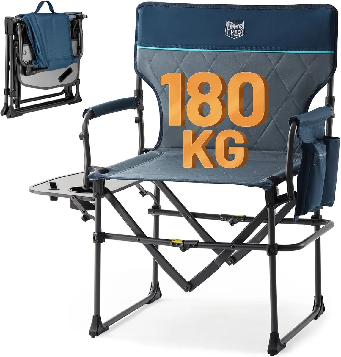 Folding Camping Chair for Adults 180kg Portable - Image 1