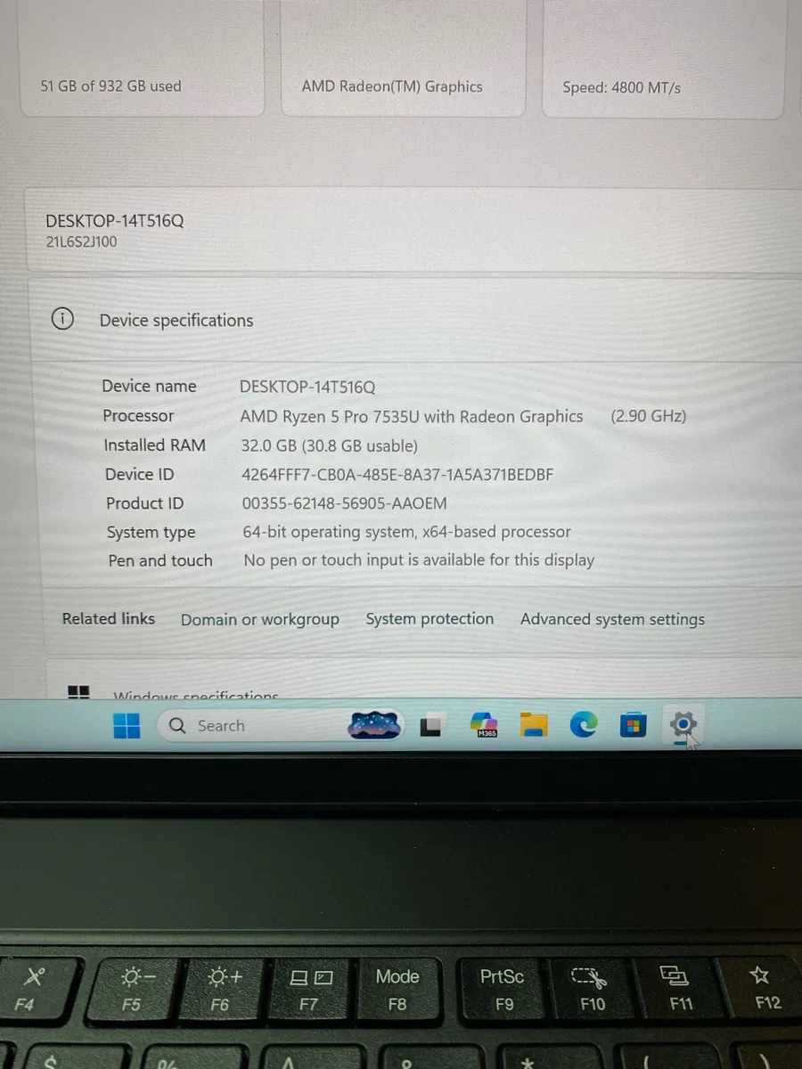 Lenovo Ryzen 5 pro 32gb 1TB ssd 2 years warranty - Image 4