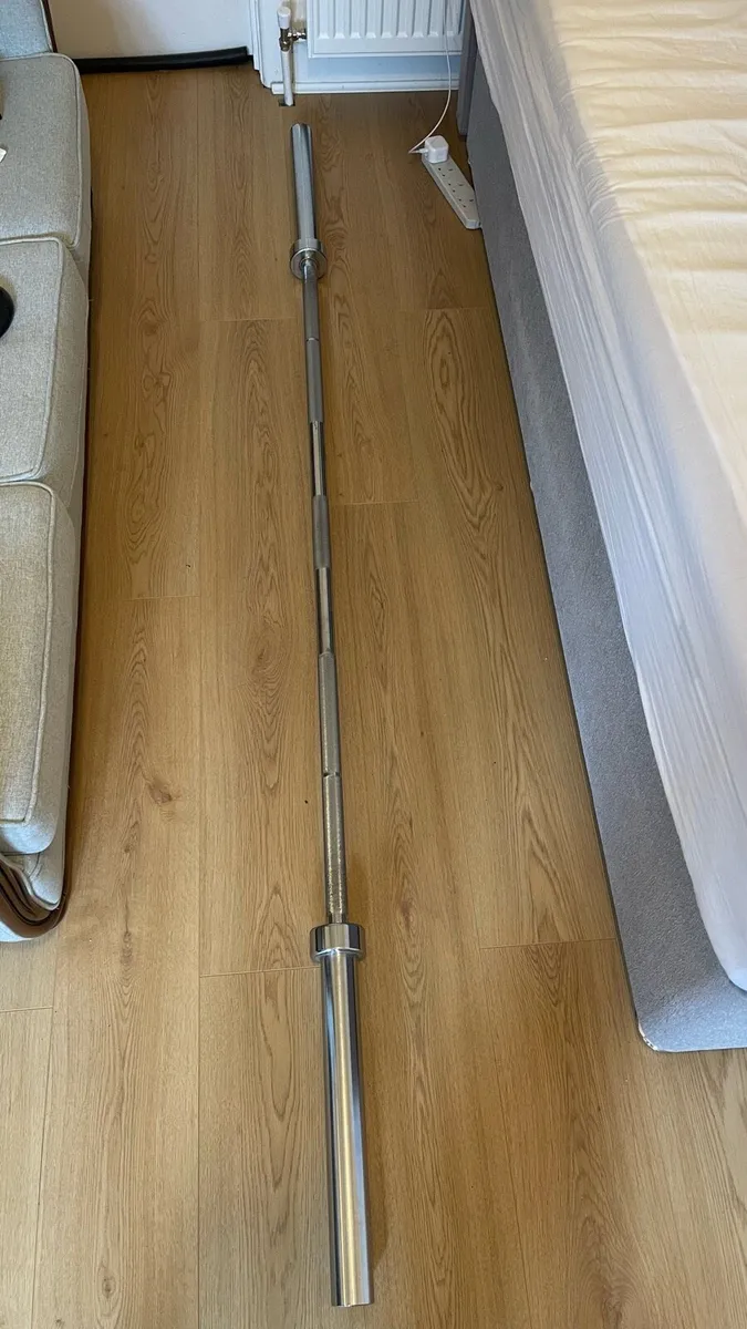 7 foot Olympic Bar with Clips - Image 1