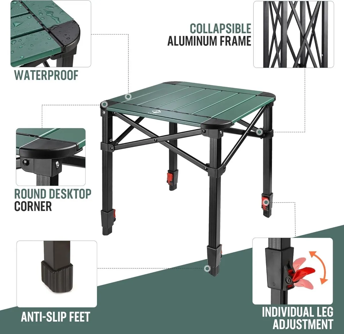 Camping Table Folding Small Lightweight Roll Up - Image 4