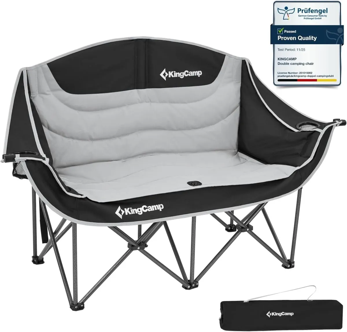 Double Camping Chair for Adults 300 kg Load - Image 1