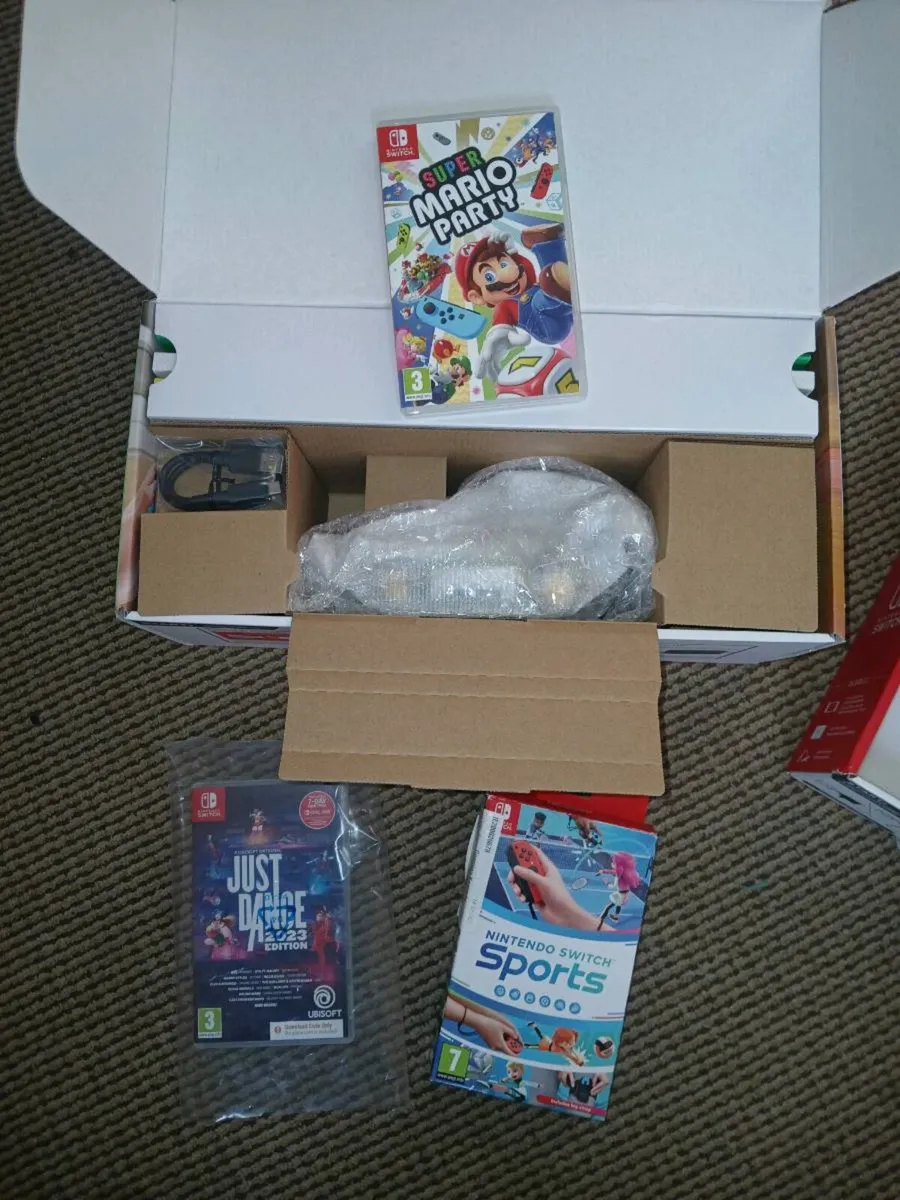 Nintendo switch c/w sports game, just dance and ma - Image 4