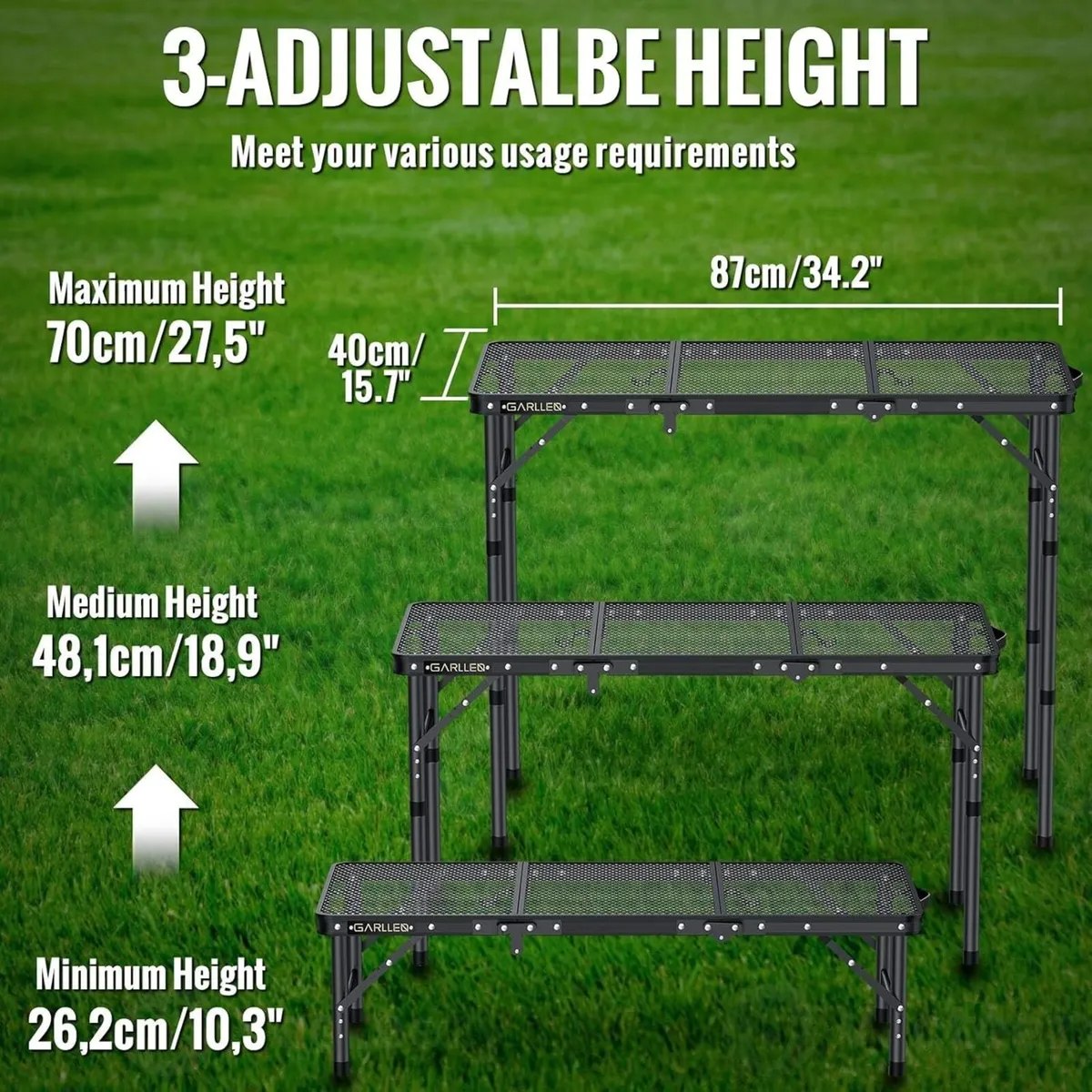 Folding Camping Table 66LBS Load Capacity - Image 2