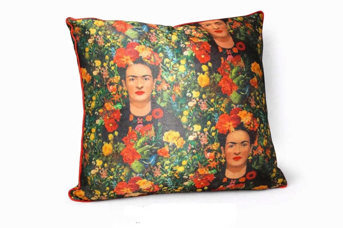 Silk Frida Kahlo Cushion 44x44cm