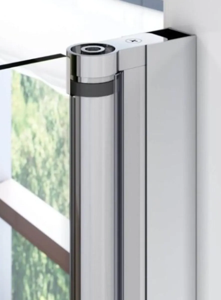 Elegant 800mm Frameless Pivot Hinged Shower Door - Image 3