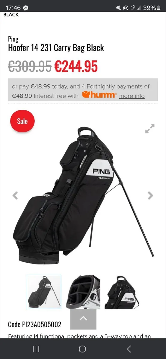 Ping Hoofer14 golf bag - Image 3