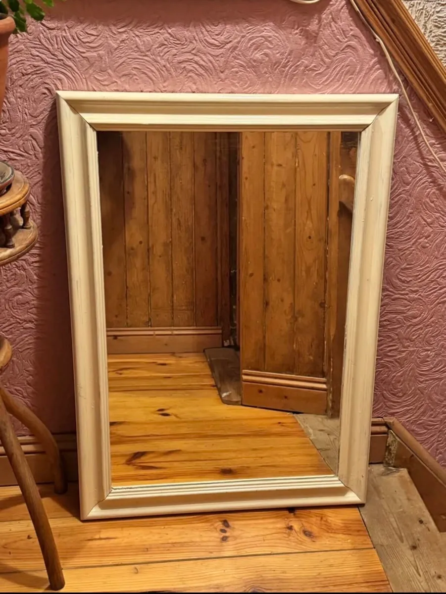 Large wooden mirror