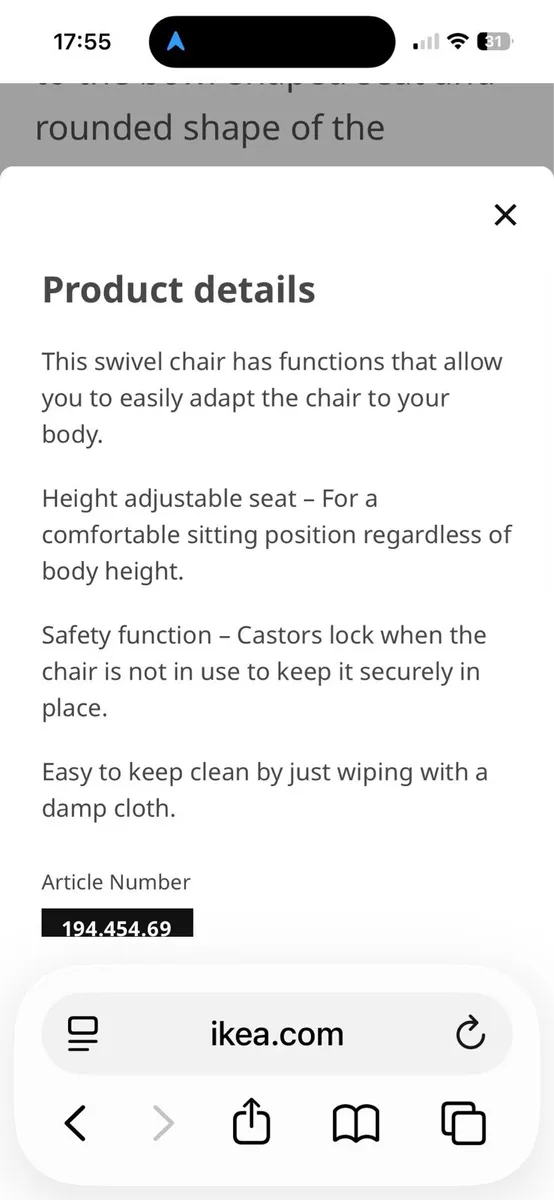 IKEA swivel chair - Image 4