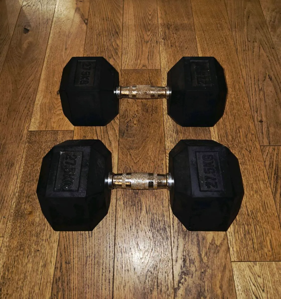 Hex Dumbells (Set of 2) 27.5kg each - Image 2