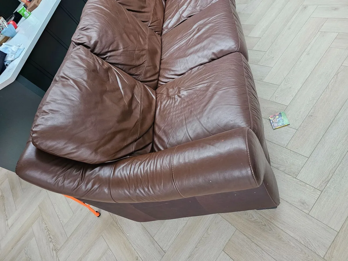 Free 2 and 3 leather sofa - Image 2