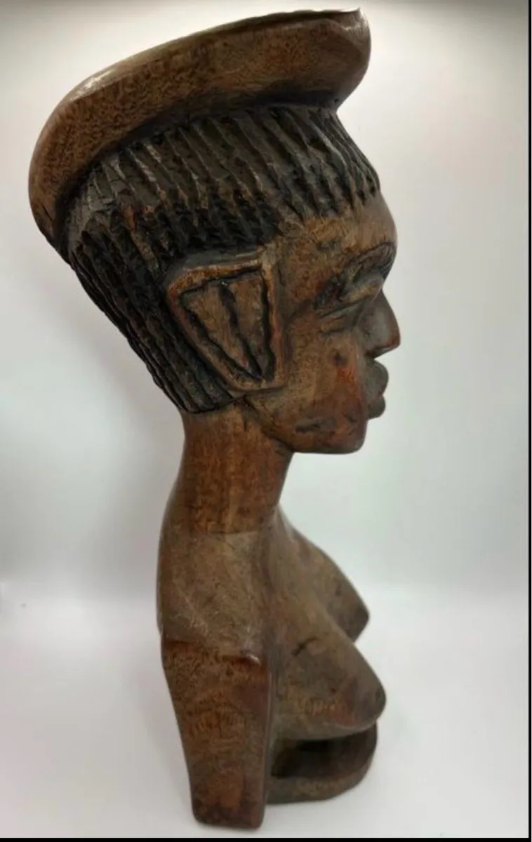Vintage set of 5 African Tribal Busts - Image 4
