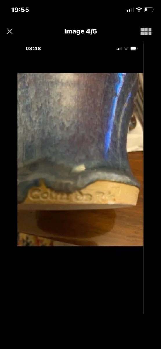 Large Colm De Ris Celtic Pottery Jug - Image 4