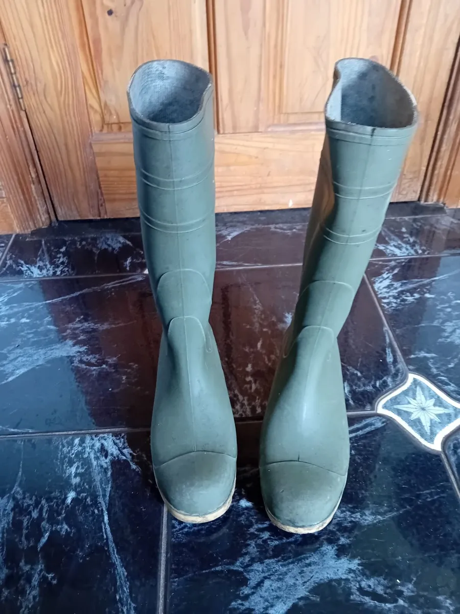 Green wellington boots Italian - Image 1