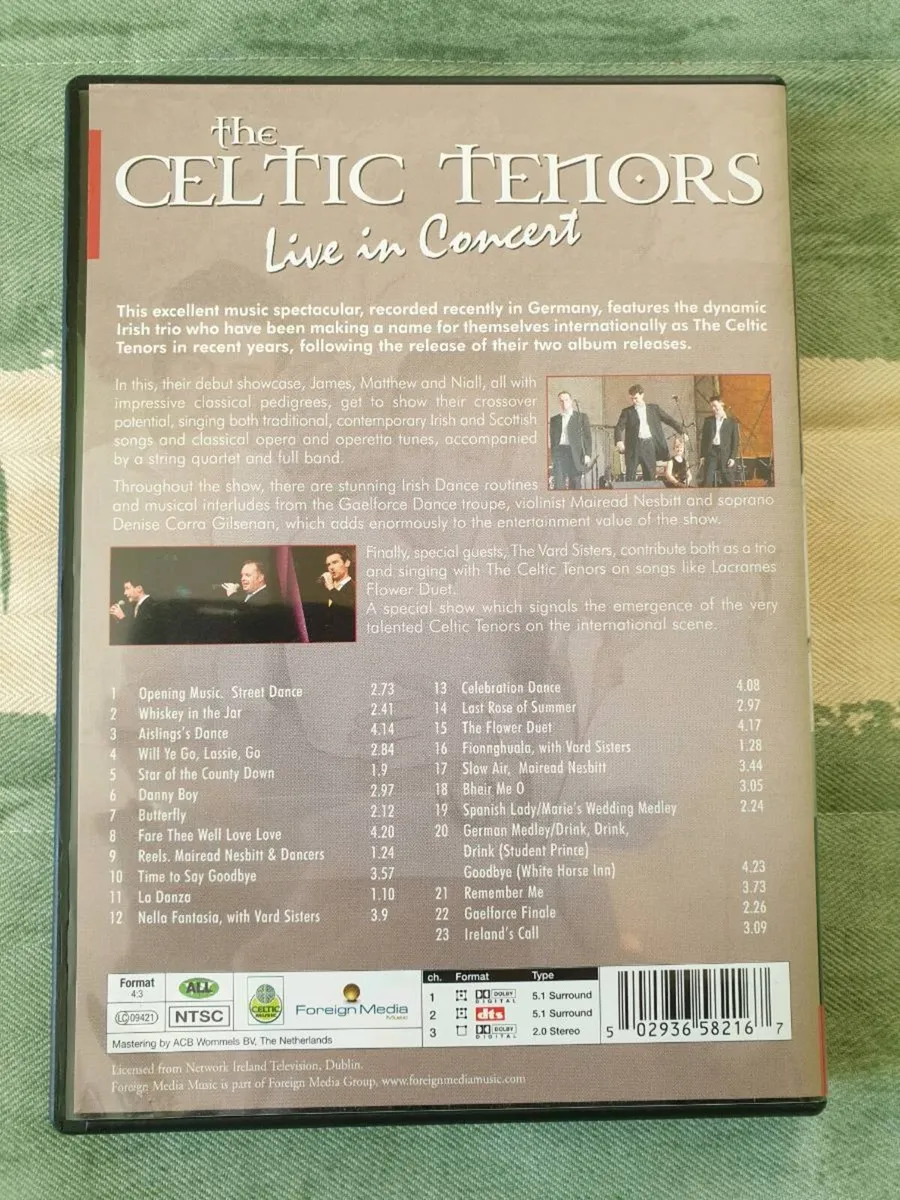 The Celtic Tenors DVD 2002 2006 Live In Concert - Image 2