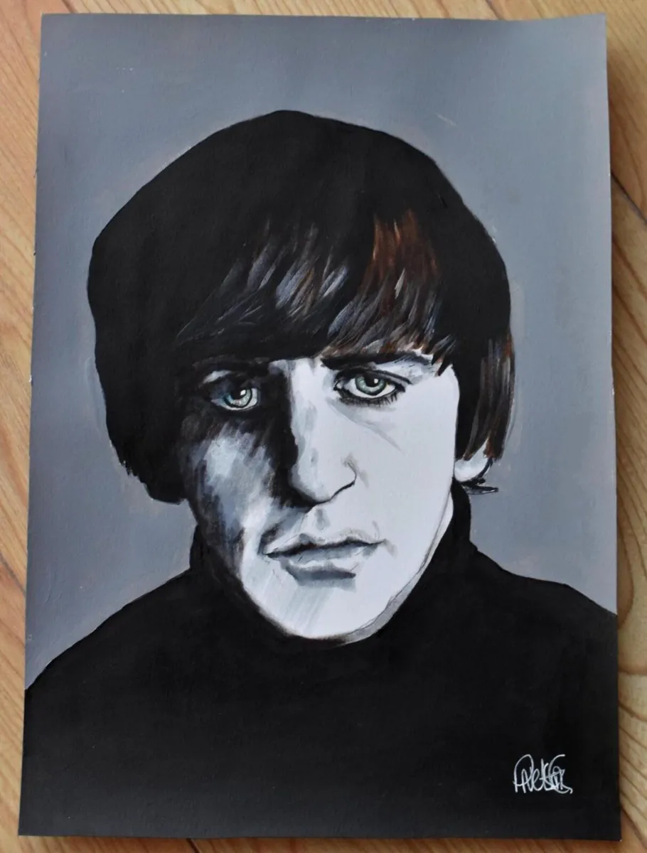 George Harrison Mixed Media Drawing - Image 4