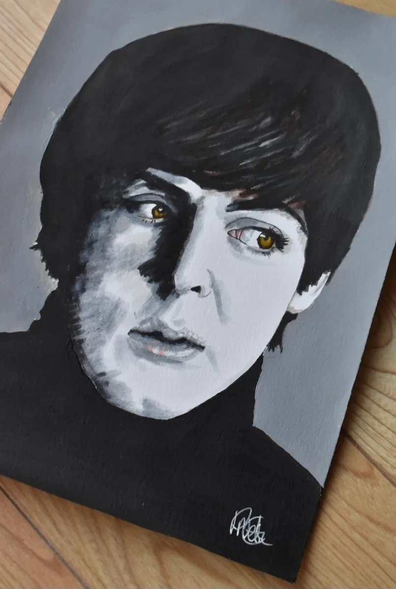 George Harrison Mixed Media Drawing - Image 2