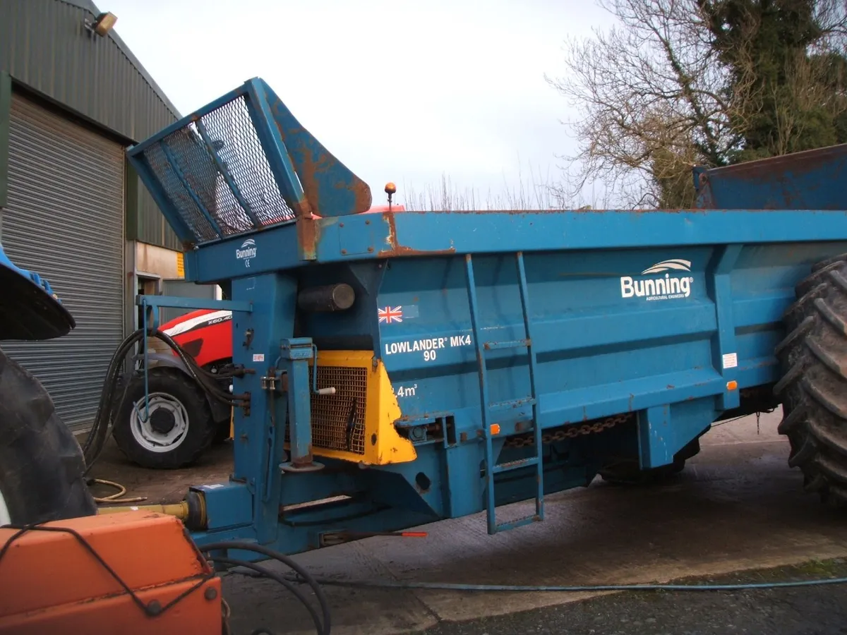 2017 Bunning lowlander Mark 4 90 muck spreader - Image 1