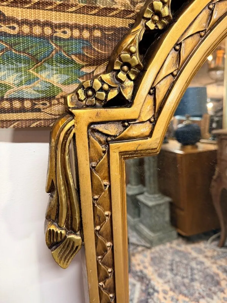 French Style Carved Gilt Wood Mirror - Image 3