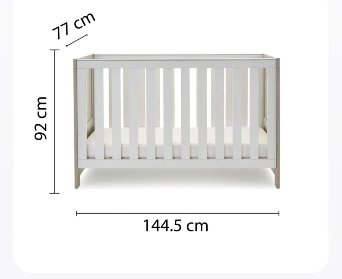 Cot bed - Obaby Nika Grey - Image 4