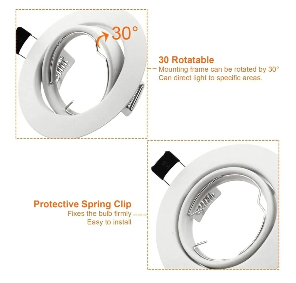 20pcs Recessed Spot Light Fittings for Ceiling - Image 2