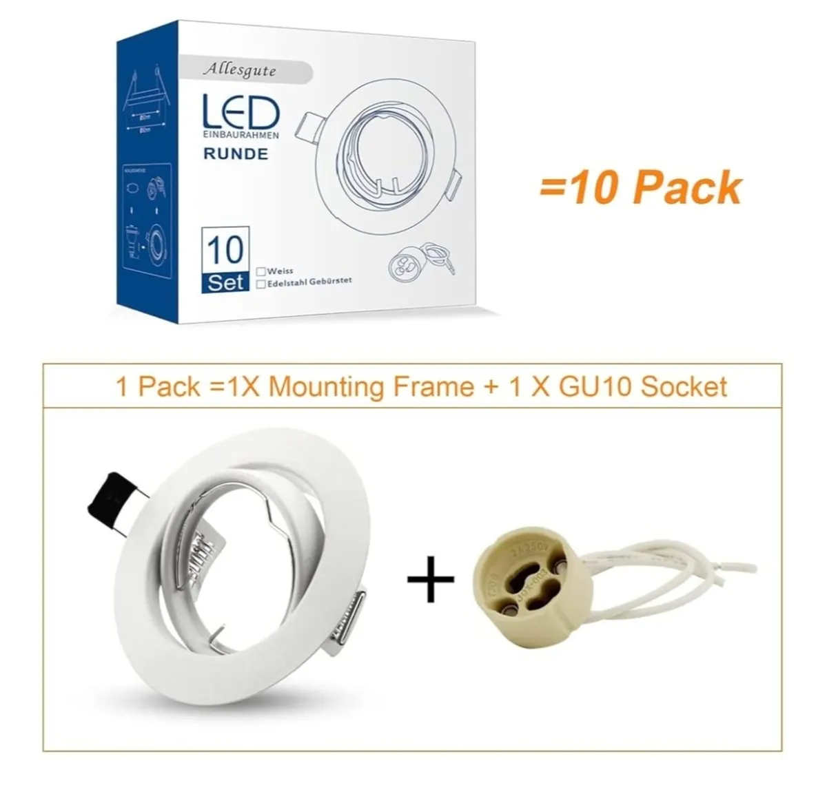 20pcs Recessed Spot Light Fittings for Ceiling - Image 4