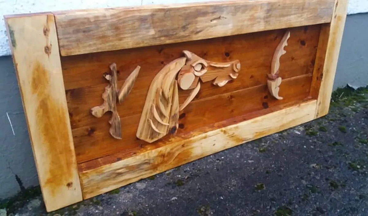 Rustic Driftwood horsehead wood art - Image 3